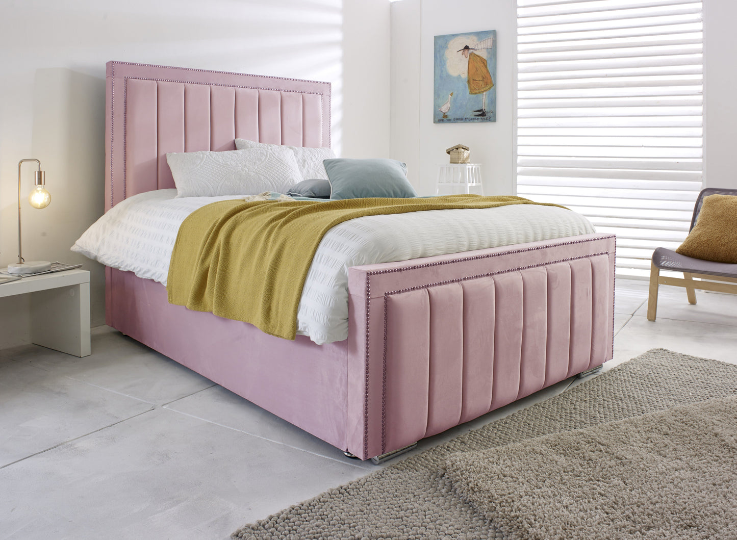 Cream Chesterfield Bed