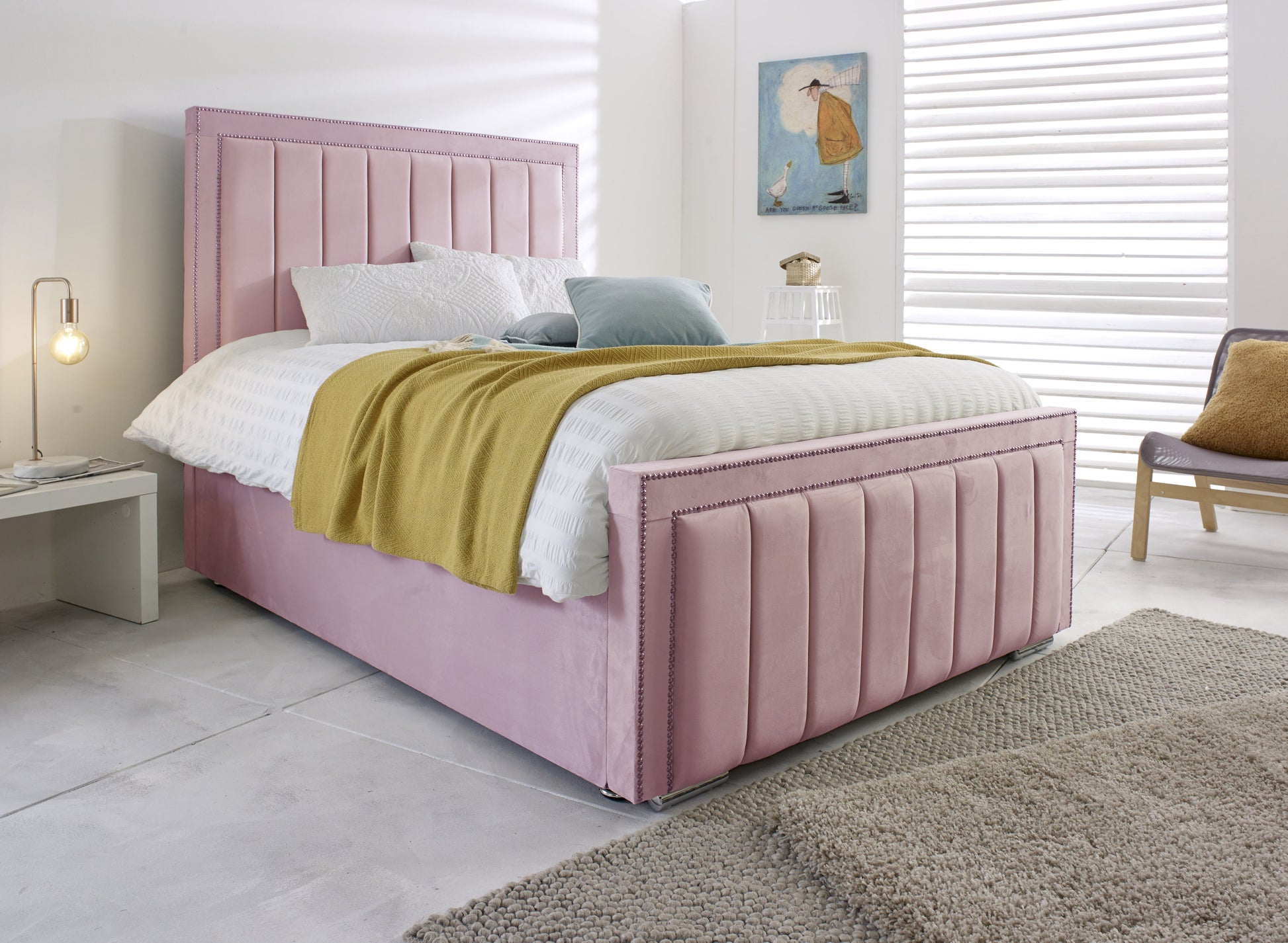 Cream Chesterfield Bed