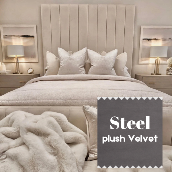 Savoy Plush Velvet Luxury Panelled Bed