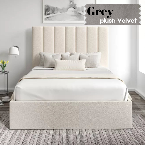 Santorini Boucle Ivory Upholstered Bed Frame