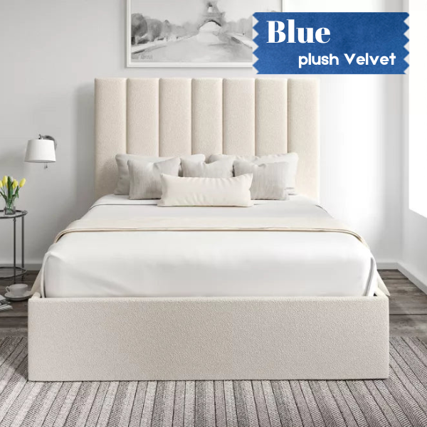 Santorini Boucle Ivory Upholstered Bed Frame