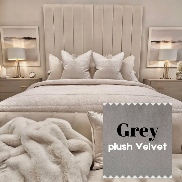 Savoy Plush Velvet Luxury Panelled Bed