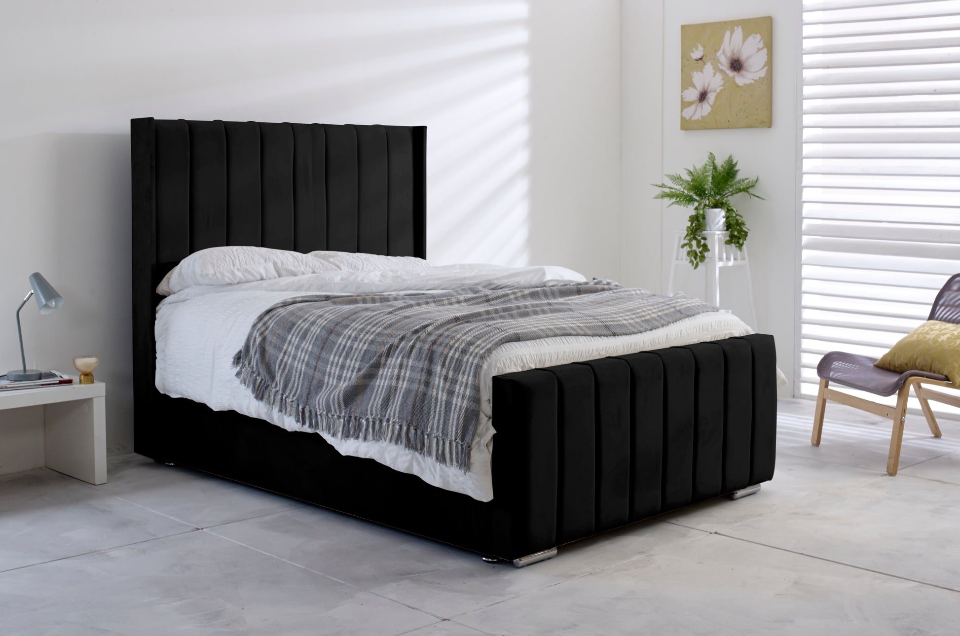 London Ottoman Black Double Bed Frame - Birmingham