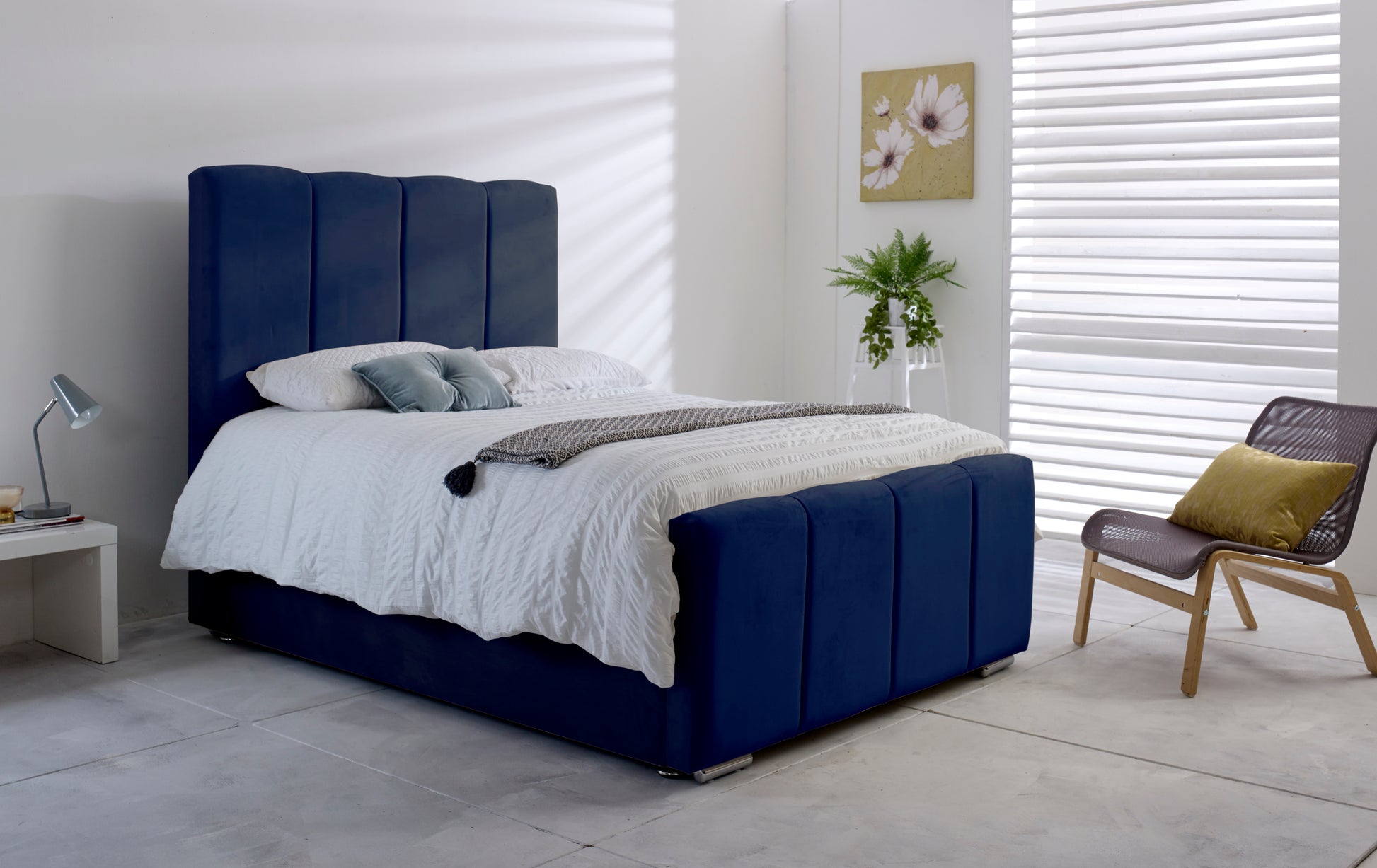 Paris Ottoman Blue Bedding - Best Beds Birmingham