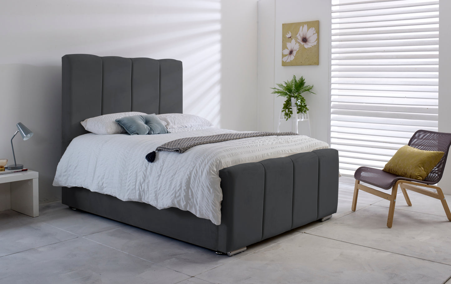 Singapore Ottoman Double Bed Frames - Birmingham Beds Small Single / No / Cream