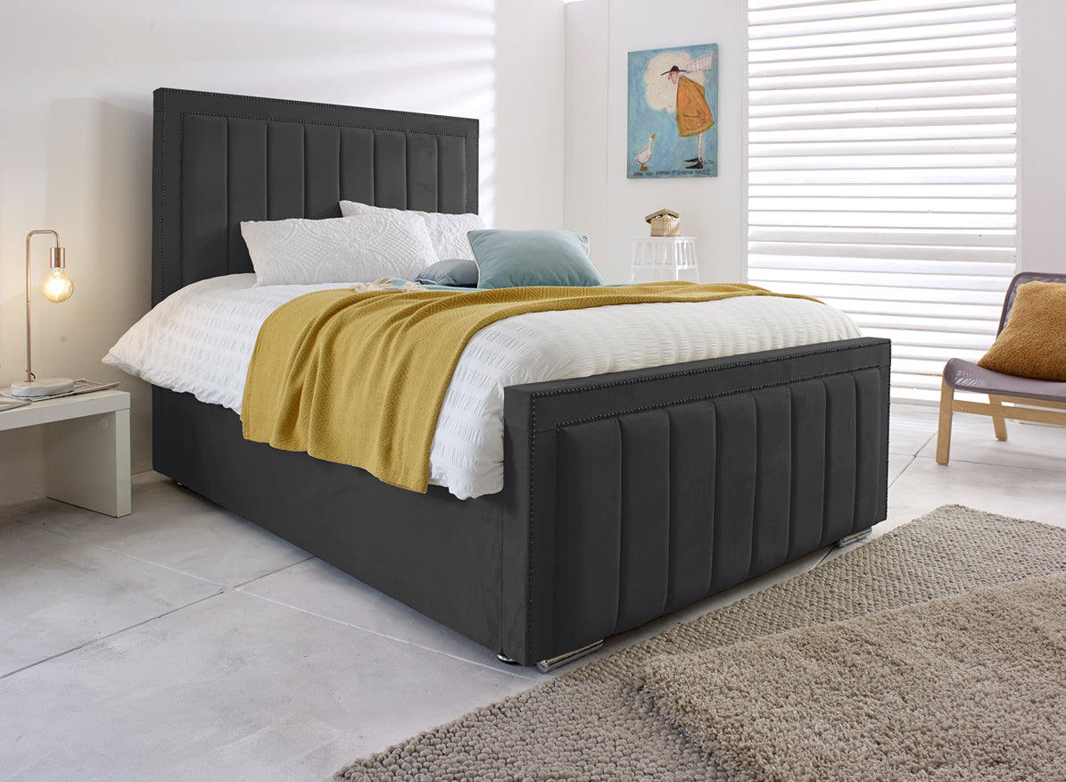 New York Ottoman Bed Frame in Black by Rustic Charm Interiors