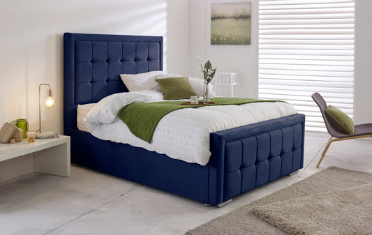 Tokyo Ottoman Dark Blue Bedding - Best Beds Birmingham