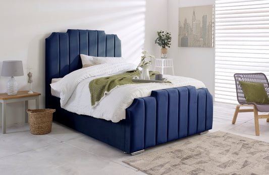 Hong Kong Blue Ottoman Bed Frame King - Furniture in Birmingham