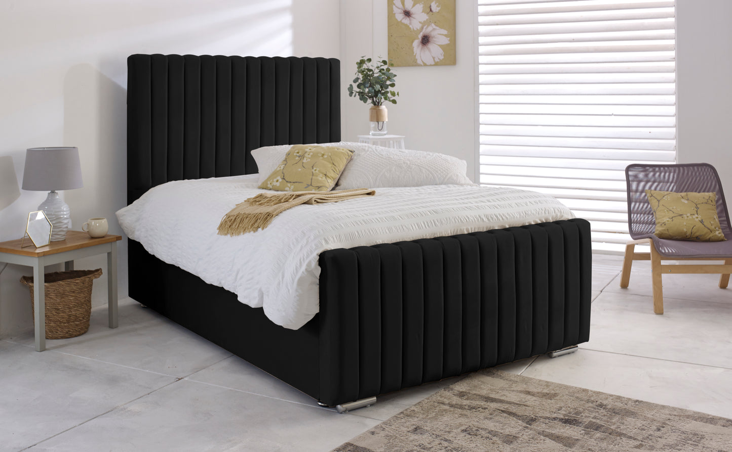 Manchester Wooden Ottoman Beds in Blue - Birmingham Beds