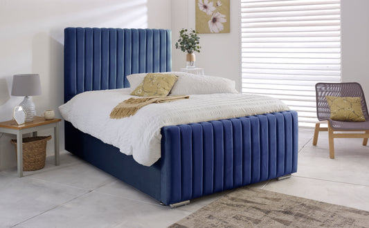 Manchester Wooden Ottoman Beds in Blue - Birmingham Beds