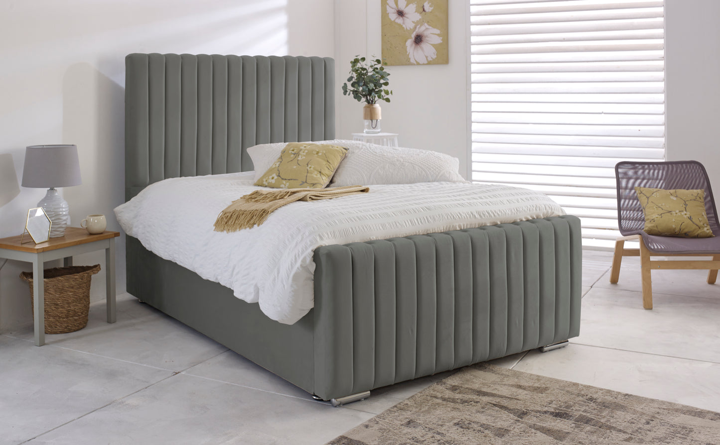 Manchester Silver Ottoman Superking Bed - Buy In Birmingham