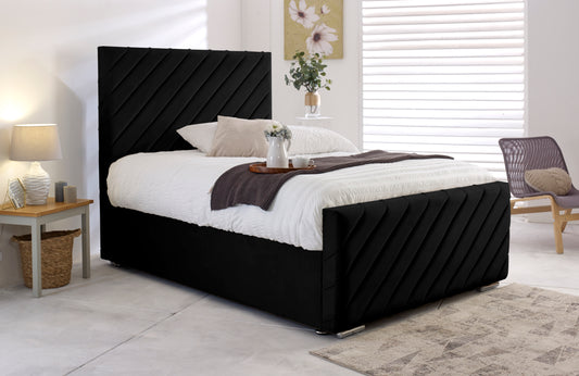 Singapore Ottoman Double Bed Frame Black - Birmingham