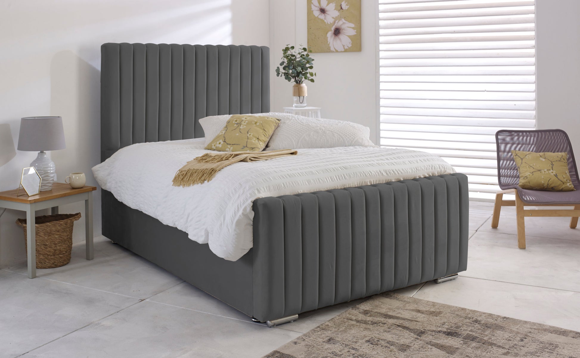 Fabric Double Bed Frame 