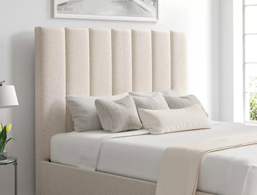 Santorini Boucle Ivory Upholstered Bed Frame